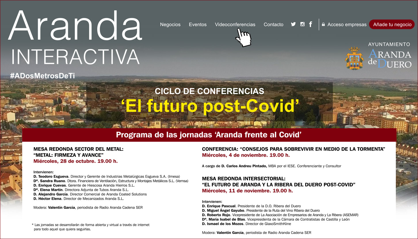 Mesa redonda intersectorial: «El futuro de Aranda y la Ribera del Duero post-covid»