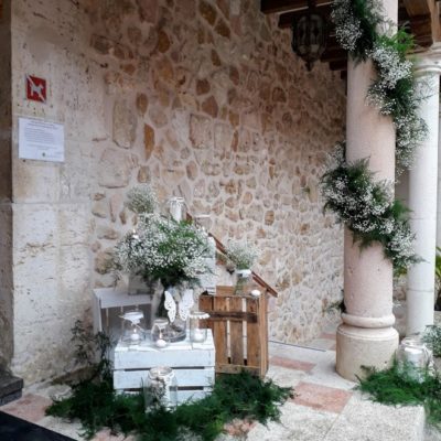 DECORACION DE BODA EN LA VIRGEN DE LAS VIÑAS,ARANDA DE DUERO 2020.