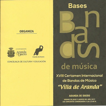 18. INTERNATIONALER MUSIKKAPELLENWETTBEWERB
VILLA DE ARANDA
 
A R A N D A    DE    D U E R O