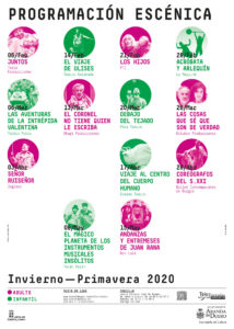 COMUNICADO SOBRE LA PROGRAMACIÓN ESCÉNICA INVIERNO-PRIMAVERA 2020