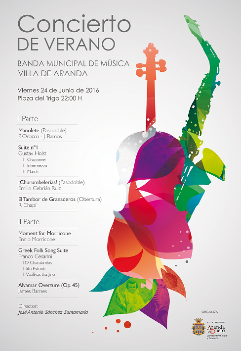 BANDA MUNICIPAL DE MÚSICA «VILLA DE ARANDA» – CONCIERTO DE VERANO, 2016