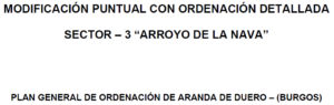 Modificación puntual con ordenación detallada, Sector S-3 «Arroyo la Nava»