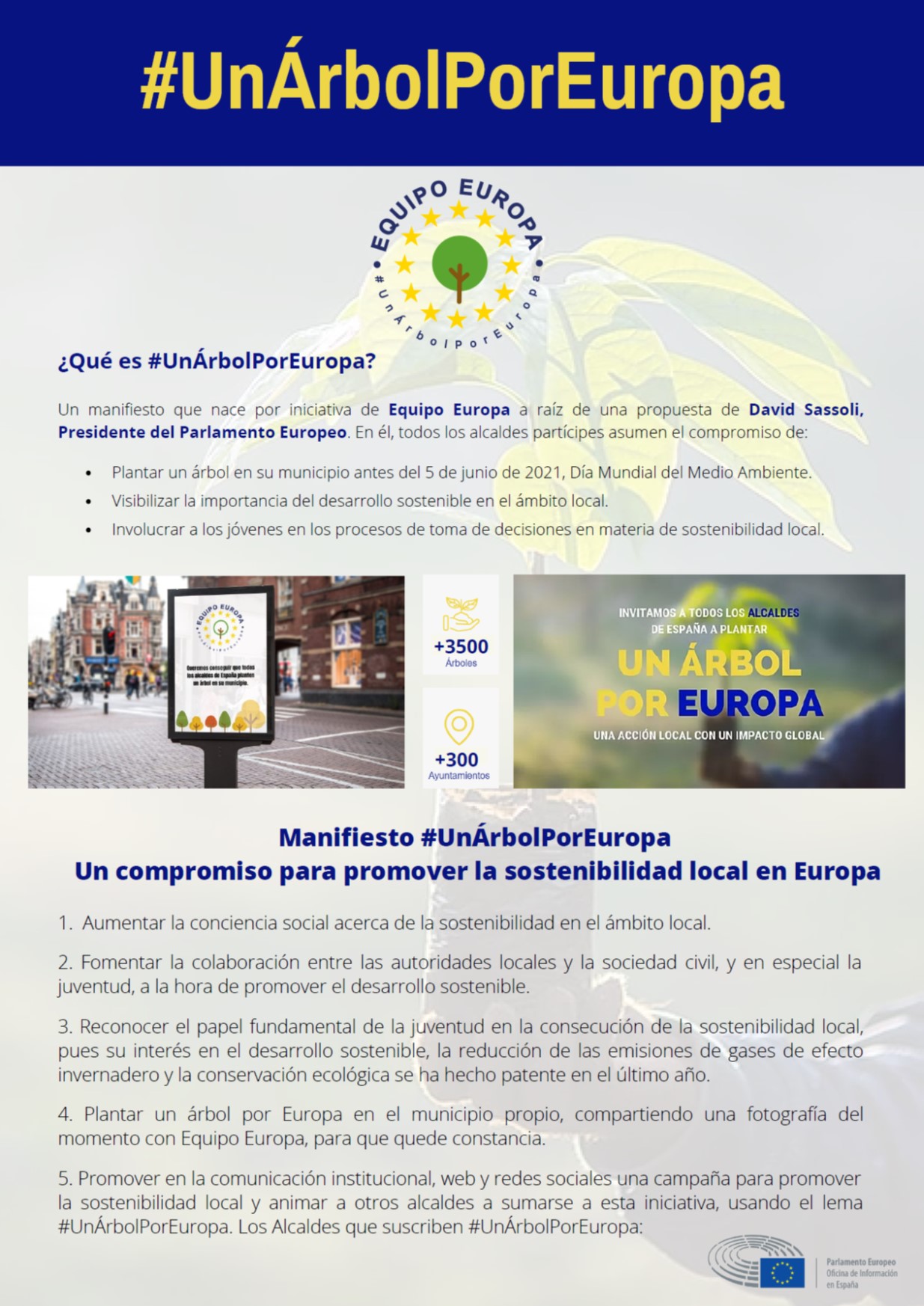 CAMPAÑA «UN ÁRBOL POR EUROPA»