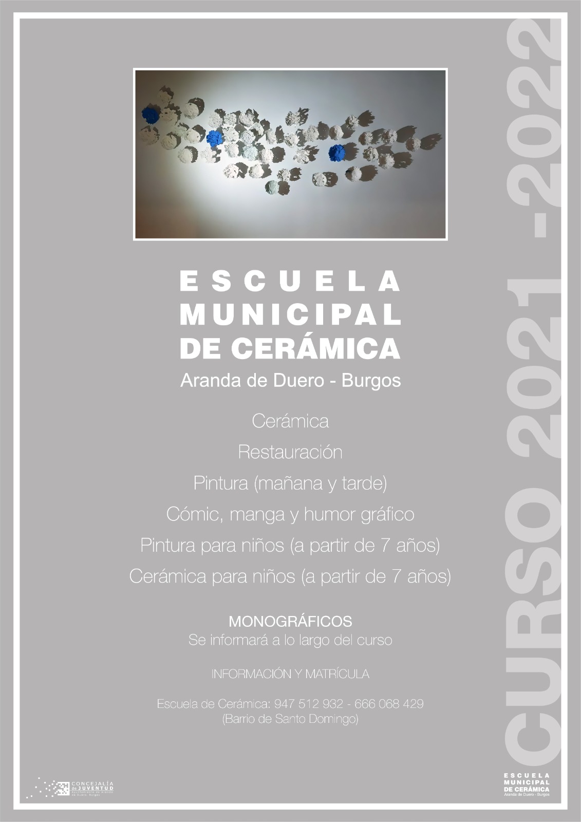 MATRÍCULAS ESCUELA MUNICIPAL DE CERÁMICA CURSO 2021-2022